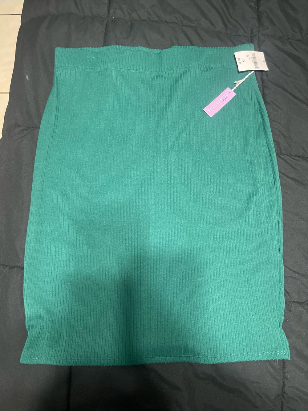 Forever 21 Teal Ribbed Pencil Skirt